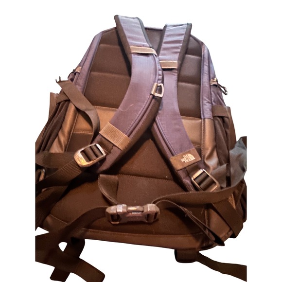 The North Face Surge Backpack Navy Blue Black FlexVent Laptop Travel Bag - Picture 7 of 9